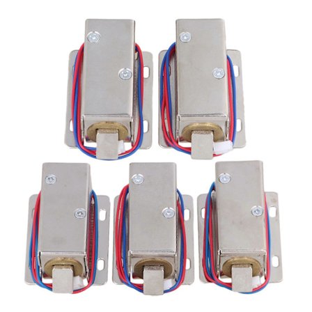 5x Lås Tunge Opad Bagage Solenoid Elektrisk Låsesamling 12v Tfs-a21