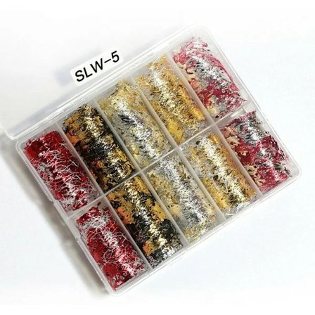 10 st Nagel Folie Stickers Guld Silver Nagel Transfer Folie Omslag Sticker Glitter Flamma Nagel Folie Stickers Nagelkonst DIY Dekor