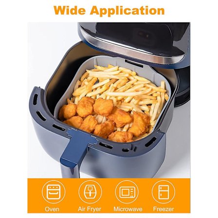 Airfryer Silikonform med Handskar Airfryer Tillbehör Bakform Pizzaform Grillform Kök