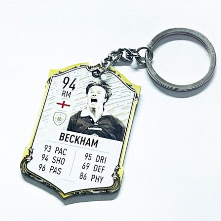 Football Club Keychain World Cup Akrylhänge nyckelring beckham 94