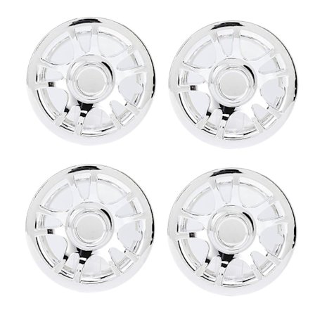 4 st 8 tums navkapslar för golfbilar, krompläterade hjulskydd fälgskydd för E-Z?GO golfbil