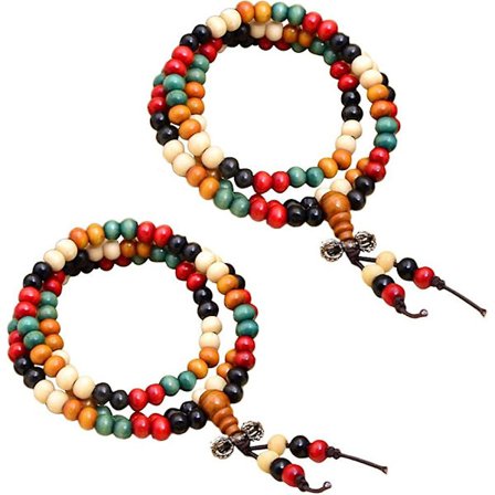 Sett med 2 108 stk. bønnperler, flerlags runde perler