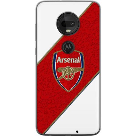 Kompatibelt Mobilskal till Motorola Motorola Moto G7 Moschino Toy teddybjörn med enkel tecknad design, brun björn med vit tröja och tydlig logotyp