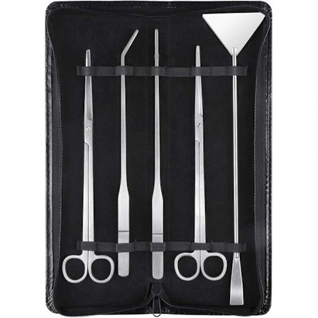 NY-Akvarie Aquascaping Kit 5 i 1 Rostfritt Stål Akvarium Tank Akvarium