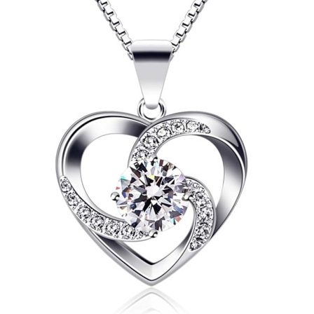 Kaulakoru Timanttisydän CZ Crystal Silverillä