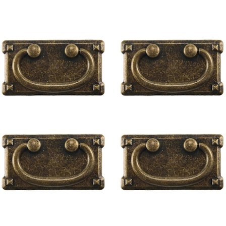 4 kpl Vintage Antiikki Pronssi Laatikon Vedin Renkaat, Kaapin Oven Huonekalujen Kahva Koriste