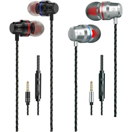 2 kpl Langalliset kuulokkeet mikrofonilla ja äänenvoimakkuuden säätimellä