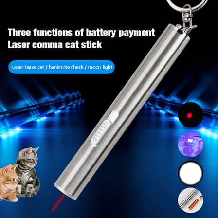 3-i-1 Pet Pointer Cat Toy Red Dot Hunting Lazer lommelykt UV-penn