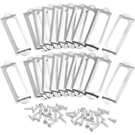 30 stk. - metal labelholdere - navnekortholder - skuffe labelholdere - møbel labelholdere