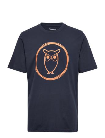 Owl T-Shirt - Gots/Vegan Black Knowledge Cotton Apparel