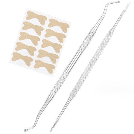 Tåneglkorrigeringsplaster, inngrodde tåneglkorrigeringsstrimler uten lim, smertefri og effektiv korrigering av inngrodde, buede tånegler