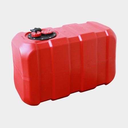Fixed fuel tank CAN-SB, 62 litres, 660 x 300 x 410 mm, high-density polyethylene (HDPE), red