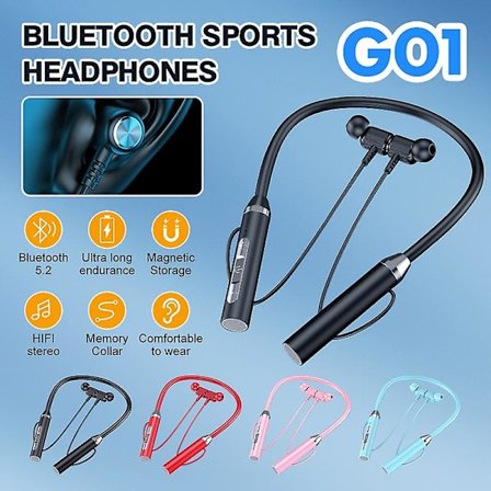 Tws Neck Trådløse Bluetooth-øretelefoner Lang levetid Løpehodetelefoner Vanntett Sport Ørepropper Trådløse Støyreduserende Hodetelefoner