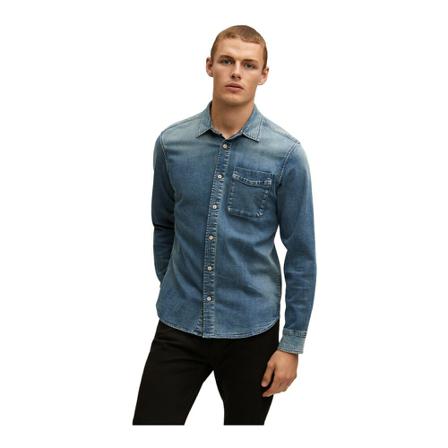 Denham Charly shirt Blfmiv Blå, Herre Skjorter