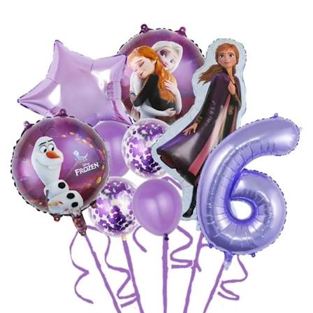9 kpl Disneyn Frozen Prinsessa Elsa Anna Ilmapalloa Baby Shower Lasten syntymäpäiväjuhlan koriste Ilmapallo Alumiinifolio Ilmapallo style-15 As 