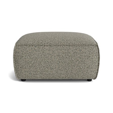 Aura Pouf Hocker in Puente Grün, meliertes Muster, moderner Stil, bequemer Sitzhocker mit 44,5cm Höhe, hochwertige Polsterung für Wohnzimmer.