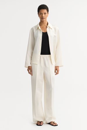 Soft Goat - Silk pants - Silk pants women - S - Ivory