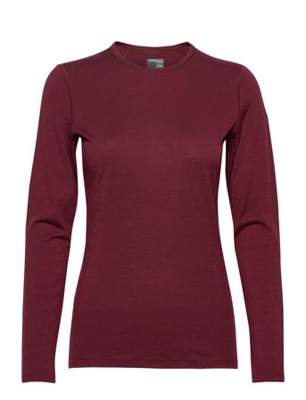 Wmns 200 Oasis Ls Crewe Base Layer Tops Punainen Icebreaker