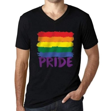 Lgbt Pride T-shirt med v-ringad herr – Lgbt Pride – Vintage svart T-shirt