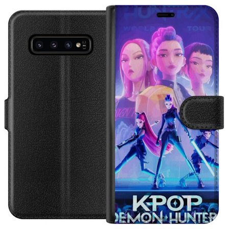 Kompatibelt Plånboksfodral till Samsung Samsung Galaxy S10 Trendiga KPop Demon Hunters docka figur