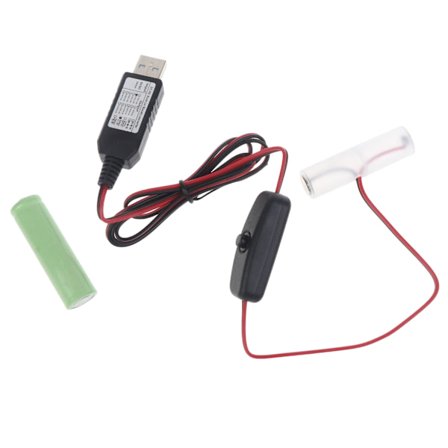 2M Typ C USB till 3V LR6 AA Dummy Battery Eliminate-kabel med strömbrytare för fjärrkontroll Radio LED-ljus