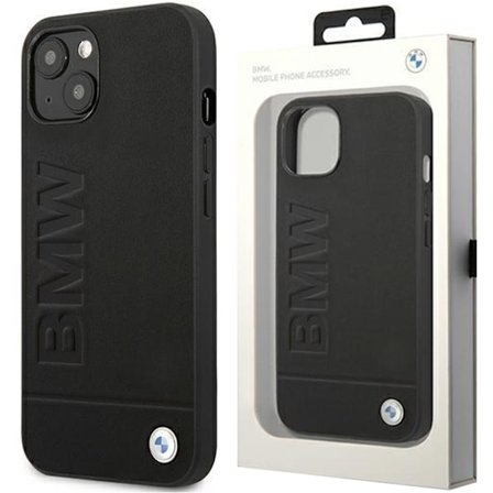 BMW BMHCP14MSLLBK iPhone 14 Plus 6.7 etui svart/svart skinnstempel
