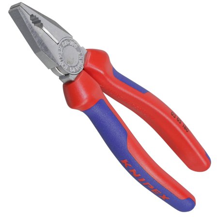 Knipex montasje-pakke - 3 delers tangsett 03 05 180 kombinasjonstang, 74 05 180 kraft-sideavbiter, 26 15 200 nebbtang med skjær (storknebbtang)