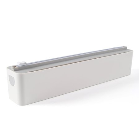 Magnetisk dispenser og kutter for plastfolie - Kjøkkenorganisator for plastfolie til skuff, 1X50m plastfolie inkludert