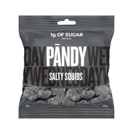Slik & Snacks Pandy Pändy Candy 50 g, Salty Squids - Bodyman.dk