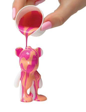 Toyrock Marbleous Marble Bear Pouring Keyring Kit 6 Pcs - Multi/patterned - ONE SIZE