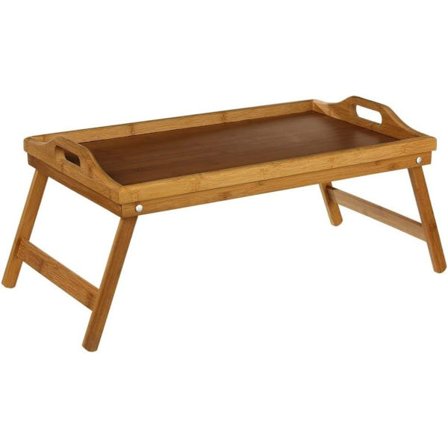 Morgenmadsbakke til sengen eller TV-bakke - Bambus - på sammenklappelige ben