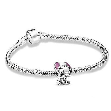PANDORA Silver Sterling Disney Lilo Stitch Berlock Armbandsberlock Argent 16cm (FMY)