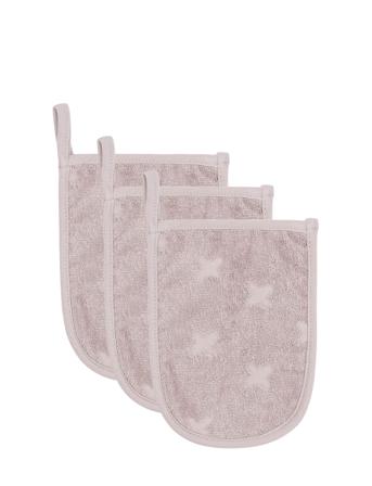 Bath Gloves 3-Pack Home Bath Time Towels & Cloths Cloths Vaaleanpunainen Müsli By Green Cotton
