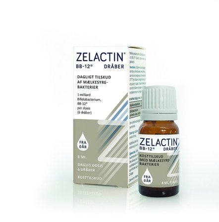 Zelactin Bifidobacterium, BB12, dråber. 8 ml, Helse & Madvarer, Ingredienser, Mælkesyrebakterier