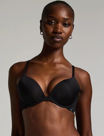 Hunkemöller Angie Padded Underwired Push-Up Bra - Black - E x 75
