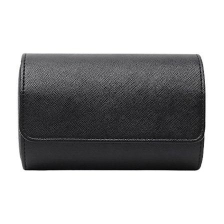 2 Slot Ur Roll Case Klassisk Brun Sort Stor størrelse Velegnet til armbåndsur