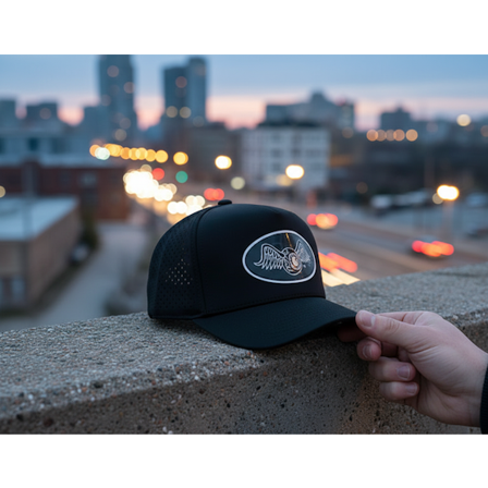 Von Dutch - Black - trucker - Cap - Sport Oval Patch Black A-frame Trucker - Hatstore