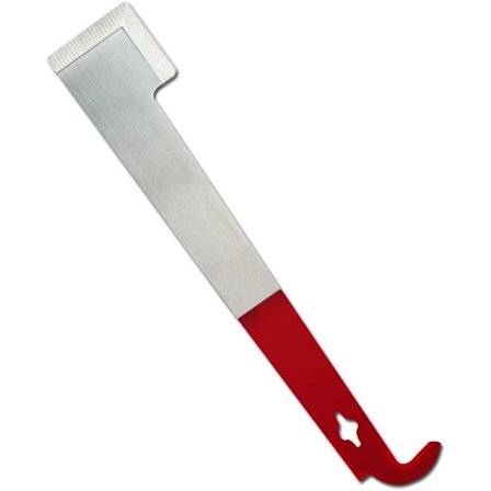 Teräksinen J-koukku mehiläispesän työkalu, kehysnostin ja kaavin, mehiläishoito E