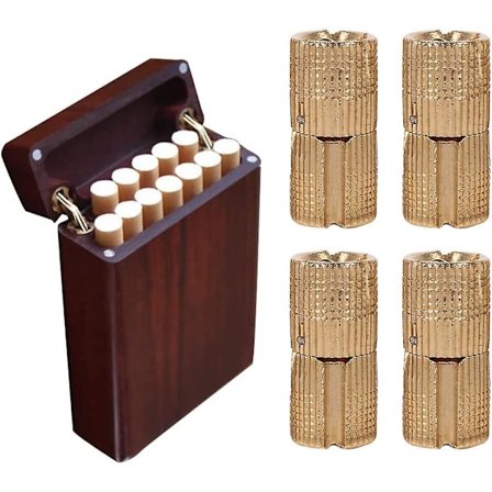 4 stk. Cylinderhængsler Usynlige hængsler Messing Tønde Hængsel til DIY Smykkeskrin Håndværk (10 mm)