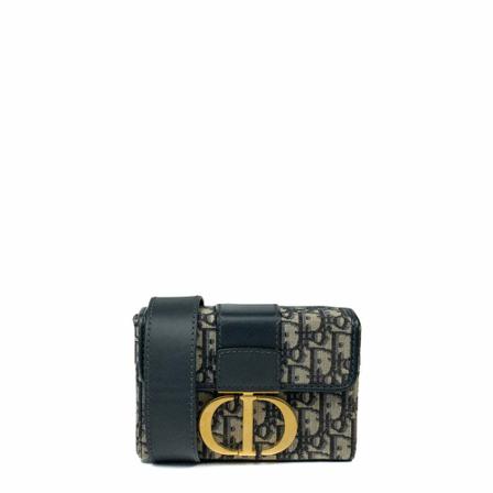 Dior Vintage, Pre-owned Cross Body Bags Grijs, Dames, Maat:ONE Size,Canvas,strepen
