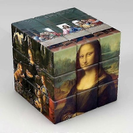 3x3x3 Magisk Puzzle Cube Van Gogh Monet Da Vinci Picasso Mønster Cube Børns Gaver Pædagogisk Legetøj