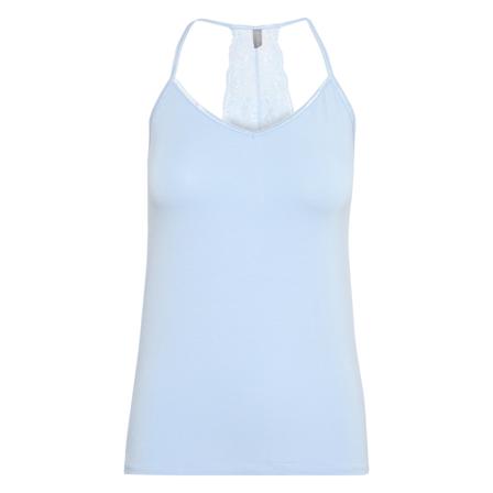 Culture CUpoppy Lace Singlet. Old style Milo Blå, Dame Toppe