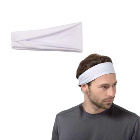 Hvidt hovedbånd til sports træning Gym Yoga