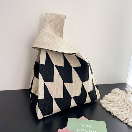 Strik Håndtaske Tote Bag BEIGE