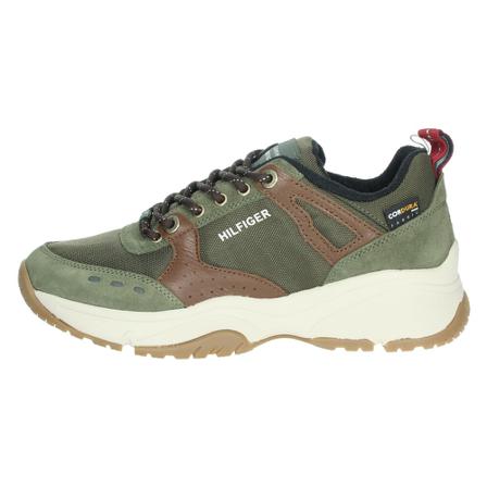 Tommy Hilfiger, Fm 0Fm 03274 Low Sneakers Groen, Heren, Maat:44 EU