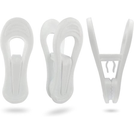 QU/30-pakning kleshengere, allsidige klemmer for hengere, hvite plastkleshengere, klemmer