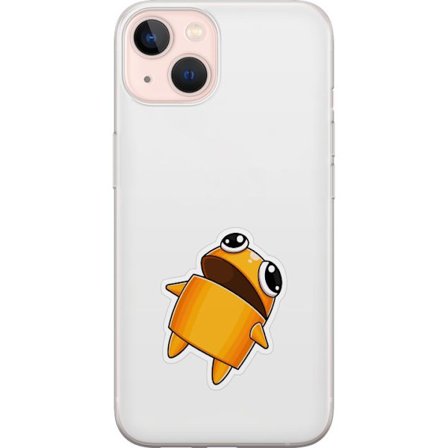 Kompatibel Mobilcover til Apple Apple iPhone 13 Orange tegnet figur med store øjne og dynamisk pose i legende stil