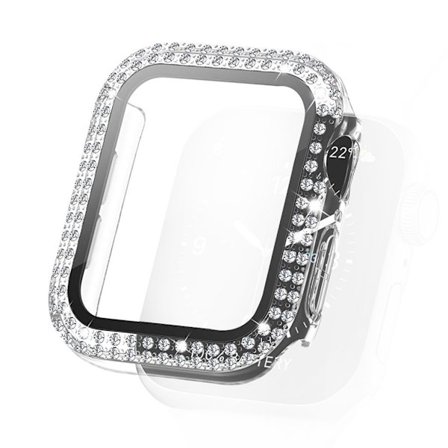 Apple Watch 40mm rhinestone décor cover + tempered glass - Transparent