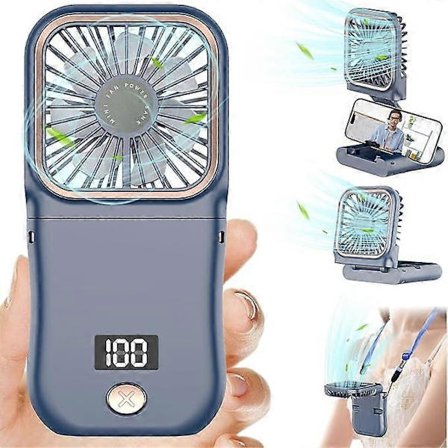 Mini kannettava kädessä pidettävä tuuletin, USB ladattava kokoontaitettava kannettava tuuletin, 3-nopeuksinen pieni kannettava tuuletin, tehokas 
