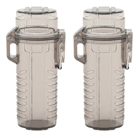 2 kpl Sytyttimen Kotelo Vedenpitävä Sytyttimen Säilytysastia Muovi Ulkoiluun Retkeilyyn Läpinäkyvä Musta 2024THO